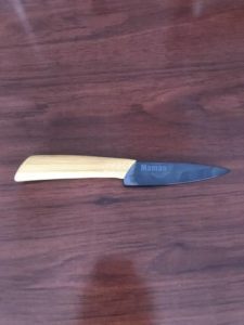 marquage au laser sur lame en couteau